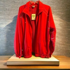 NWT - XL Nike zip up light jacket with mesh liner. Red with white accents.